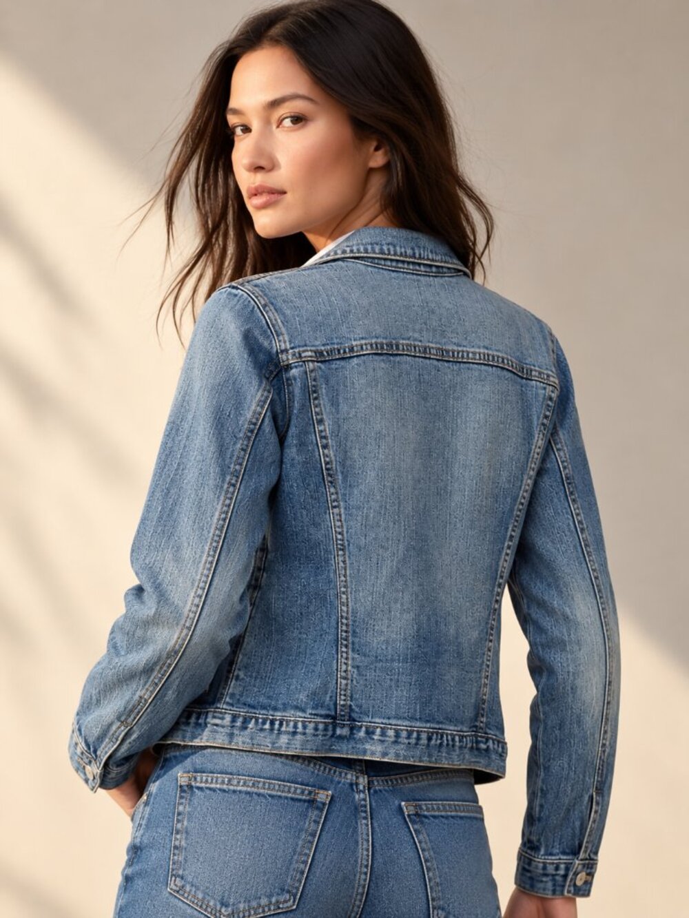 Vintage Y2K GAP Fall 2002 Stretch Denim Trucker Jacket Size Large